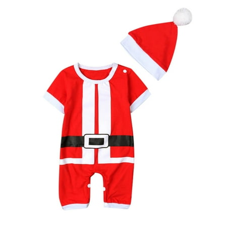 

Baby Christmas Outfit Infant Boys Girls Santa Claus Romper Fleece Jumpsuit Xmas Clothes Set