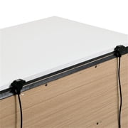 FOA Misti 3-Piece White Wood Storage Bedroom Set - Queen + 2 Nightstands