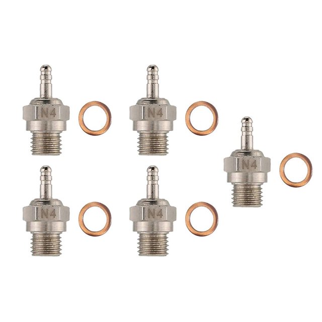 5pcs N4 Glow Plug Nitro Truck Hot Spark Apex Sh Engine Parts Afortunado Sencillez