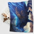 thumbnail image 6 of Naloa Moonlit Blue Wolf Dog Blanket, 3 Sizes Cat Blanket for Indoor Cats Large Medium Small Dog Gifts-Large, 6 of 8