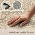 thumbnail image 6 of ODIKA 6'x9' Washable Area Rug Non-Slip, Easy Care, Beige Natural Wheat Traditional Medallion Classic Inspired Ornate Floral Motif for Family Room, Living Room, Master Bedroom, 6 of 7