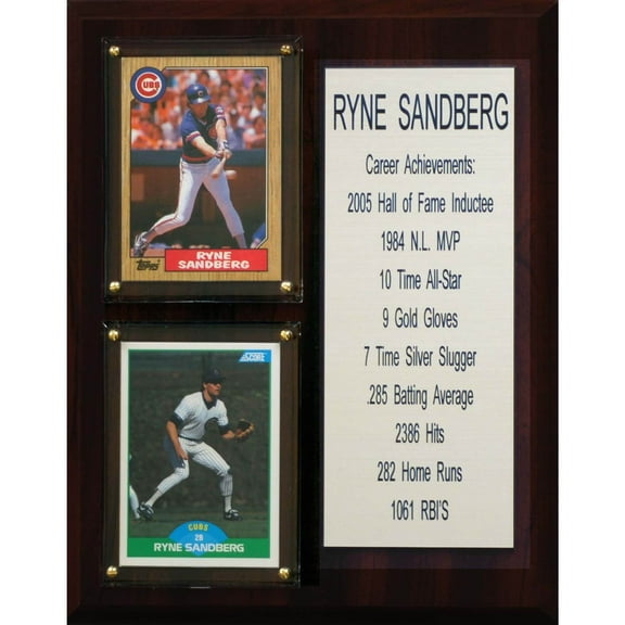 Ryne Sandberg Chicago Cubs 8'' x 10'' Plaque