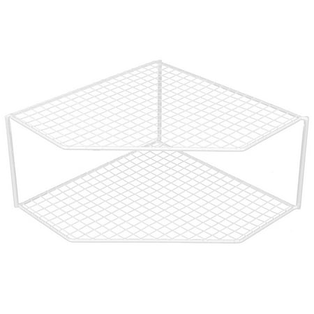 

Table Top Organizer 2-tier Corner Display Shelf Multi-function Pan Organizer