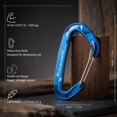 thumbnail image 2 of Mosqueton FresKaro D Shape Aluminio 7075 Cierre Alambre 15kN Pack 4 Unidades, 2 of 5