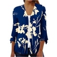 thumbnail image 5 of Mothers Day Gifts AXXD Womens Swim Cover Up Kimono Cover up Floral Print 3/4 Sleeve Ruffle Button Kimono, 5 of 5