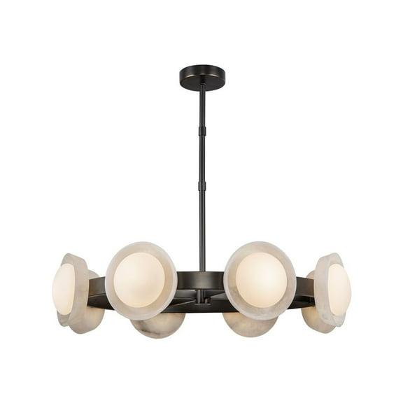 Kuzco Lighting Ch320837 Alonso 38" Wide Led Ring Chandelier - Urban Bronze / Alabaster