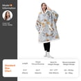 thumbnail image 4 of Manta portátil con capucha Giggling Getup Grey Cat Sherpa, 4 of 8