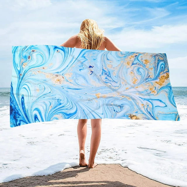 Karymi Serviette de Plage en Microfibre Super Légère Serviette de Bain Colorée Couverture de Plage Anti-Sable Serviette Multi-Usage pour Voyage Piscine jusqu'à 45 % de Réduction Liquidation Jour de Victoria