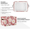 thumbnail image 3 of Coolnut Storage Basket White Daisies Storage Bin with Handle , Large Storage Cube Collapsible for Shelves Closet Bedroom Living Room 1PC Decor Gifts, 3 of 7