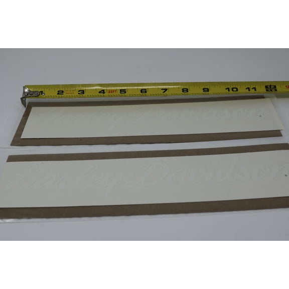 NEW OEM HARLEY XR750 XR-750 WHITE SCRIPT FUEL GAS TANK DECALS PAIR 61571-74R