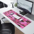 thumbnail image 2 of Pink Camouflage &nbsp;desk Mouse Padwaterproofnon Slip&nbsp;for Office Home Work GamingmousepadRubber Base Mousepad with Stitched Edges 31.5x11.8inches, 2 of 7