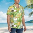 thumbnail image 5 of Daiia Gnome and Pineapple Hawaiian Shirt for Men Gentle Cotton Regular Short Sleeve Casual-X-Large, 5 of 9