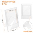 thumbnail image 2 of Uxcell 5Pcs Mini Picture Frames 2.4 x 3.6 inch Rectangle Small Picture Photo Frame Holder, Frosted Clear, 2 of 5
