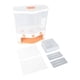 thumbnail image 1 of Caja dispensadora de granos, dispensador de granos de 3 rejillas Contenedor de almacenamiento de arroz y granos Dispensador de granos Diseño de última generación, 1 of 8