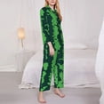 thumbnail image 3 of Sigee Green Stripes Of Watermelon for Women’s Pajama Sets Long-Sleeved Pjs Sets for Women 2 piece Sleepwear-Medium, 3 of 7