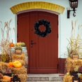 thumbnail image 3 of Corona de plumas de cuervo negro LED de Halloween, 3 of 8