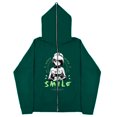thumbnail image 1 of Sudaderas Y2K de chica oscura europea y americana para hombres y mujeres, sudaderas con capucha góticas para parejas, sudadera de Cremallera larga Harajuku, 1 of 4