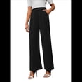 thumbnail image 3 of Pantalones de Trabajo Elásticos de Pierna para Mujer, Pantalones de Vestir de Cintura Alta, Pantalones Casuales de Negocios, Pantalones de Vestir Negro L, 3 of 9