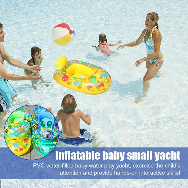 Asiento Flotador Para Bebés Con Techo Solar Y Arnés De Seguridad, Forma De Anillo, 56x54x14 Cm, Diseño De Piruleta, Protección UV