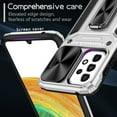 thumbnail image 4 of TECH CIRCLE Case for Samsung Galaxy A33 Phone Cover with Magnetic Kickstand + Metal Ring Holder + Lens Cover, Shockproof Hybrid PC+TPU Covers [360° Rotating Bracket] [Corner Protection] - Silver, 4 of 8