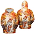 thumbnail image 3 of Happy Thanksgiving Maltese Give Thanks Fall Beanie Scarf Welcome All Over Print 3D Hoodie Unisex Merch Hoodies Maltese Dog Lover Gifts Idea - 00020, 3 of 6