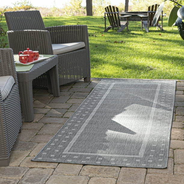 Ottomanson Jardin Collection Contemporary Bordered Design Indoor