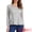 Gray, variant on DARING DIVA Women's Lace Square Neck Long Sleeve Stretch Peplum Blouses XS White