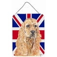 thumbnail image 1 of Carolines Treasures SC9866DS1216 Buff Cocker Spaniel avec Drapeau Anglais Union Jack Impression Murale Ou de Porte en Métal Aluminium, 1 of 2