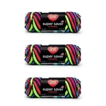 Red Heart Super Saver Yarn-Neon Stripes, Multipack Of 3