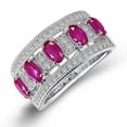 thumbnail image 4 of Lafonn Classic Sterling Silver Platinum Plated Ruby Ring (0.69 CTTW), 4 of 5