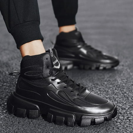 

NAYUKA Sports Shoes Men Autumn Winter 2024 New Plush Comfortable Student Height Increasing Shoes Outdoor Trend Casual Shoes Lightweight