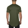thumbnail image 6 of Men's Crew Neck T-Shirts Men's T-Shirts Mens Hipster T Shirts Workout Longline T-Shirt Curved Hem Top Tees Shirt, 6 of 9