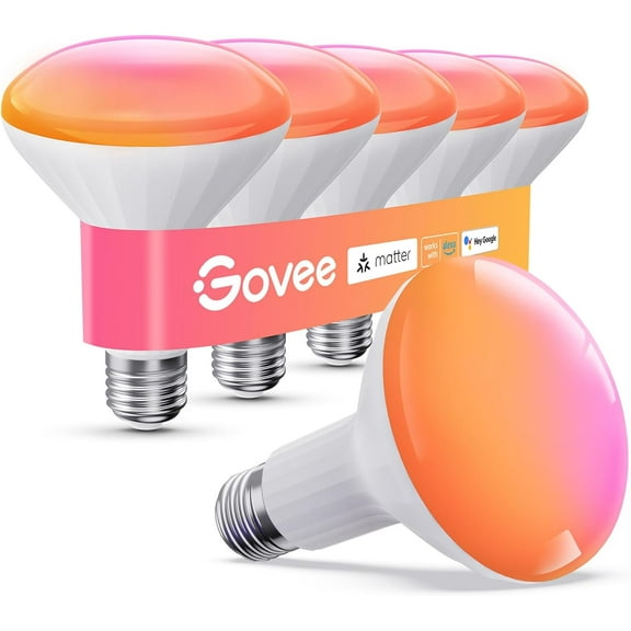 Govee E26 Smart LED Colored Light Bulbs (6pack)