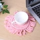thumbnail image 1 of Posavasos Tejido A Mano Para Taza De Café, Posavasos De Ganchillo, Posavasos De Tela, Posavasos De Hilo De Lana Natural, Restaurantes Para El Hogar, Casas De Té Para Cafetería OTVIAP Forma redonda rosa, 1 of 8