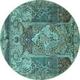 thumbnail image 1 of Ahgly Company Indoor Round Persian Light Blue Traditional Area Rugs, 7' Round, 1 of 4