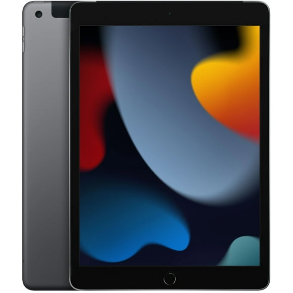 iPad Apple Remis à Neuf 9e Gén. 4G - Wi‐Fi + Cellulaire - 64 Go - Gris Cosmique iPad (2021) 10,2 Po - Déverrouillé - Excellent État