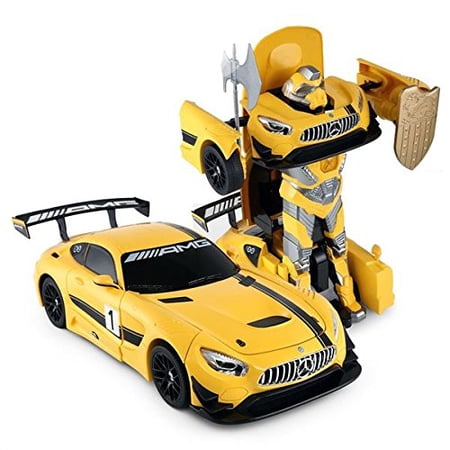 Robotic Revolution 1:14 RC Remote Control MeRC Remote Controledes-Benz GT3 2.4ghz RC Remote Control Transformer Dancing Robot Car - Yellow