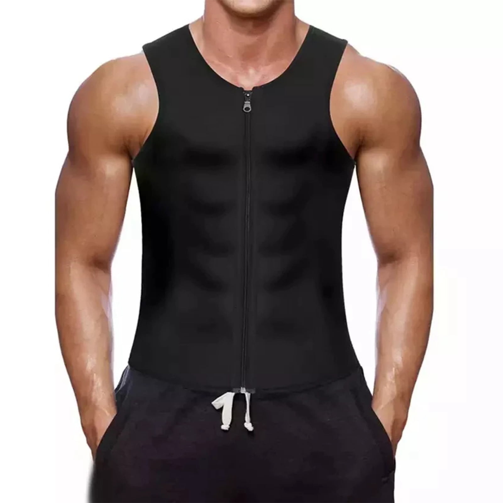 Outdoor Mens Compression Sweat Sauna Suit Workout Weight Loss Slimming Shapewear Hot Body Vest by JM 