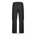 thumbnail image 4 of Faithtur Men Baggy Pants Drawstring Waistband Contrast Color Cargo Pants Multiple Pockets Jogger Pants, 4 of 5