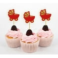 thumbnail image 1 of Darling Souvenir, Baby Pram Baby Shower Cupcake Toppers, Dessert Decorations - Pack Of 20, 1 of 3