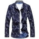 thumbnail image 1 of Blusa y camisa formal de manga larga con cuello vuelto para hombre, camisa con estampado a color, blusa de manga larga con cuello vuelto, blusa para hombre, 1 of 2