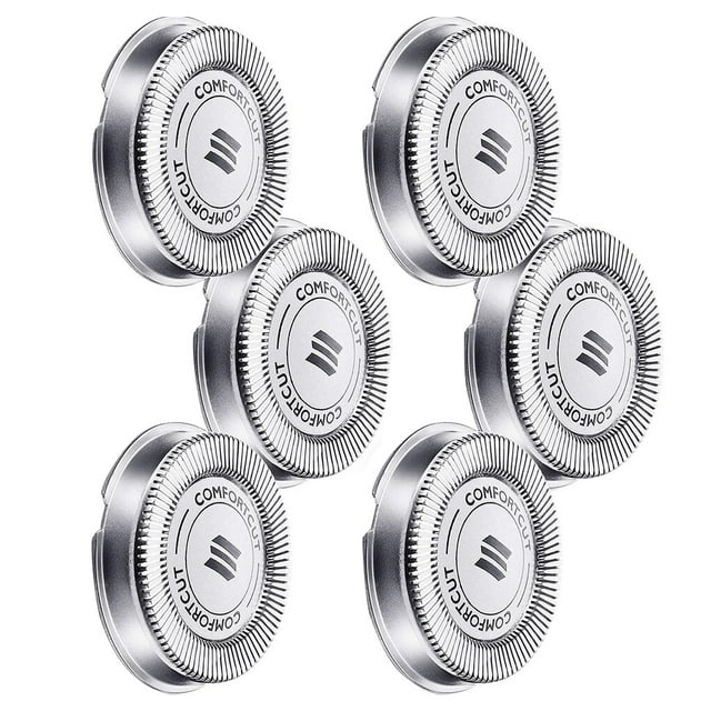 pitrice 6 Pièces Rasoir Électrique Tête Barbe Cheveux Tondeuse Têtes Réparation Entretien Accessoires Pièces de Rechange pour