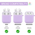 thumbnail image 4 of Airpod Case,Silicone Case Cover with Fur Ball Keychain Compatible with Apple Airpods 2/1, 4 of 7