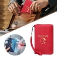 thumbnail image 2 of RFID-Blocking Passport Wallet, Slim Leather Travel Organizer for Women Men, Credit Card Holder with Zipper Closure And Tassel Keychain, Boarding Pass Ticket Holder, 1 Passport Holder, 2 of 9