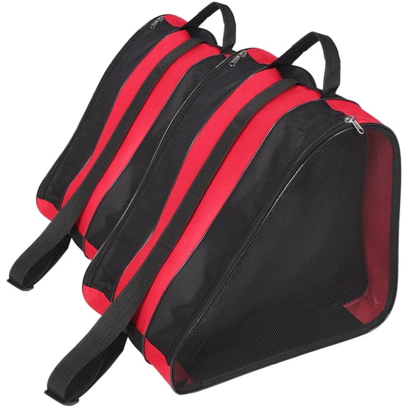 LITINKIMI 2Pcs Skates Storage Bag Durable Portable Zippered Organizer for Roller and Ice Skates