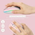 thumbnail image 6 of LED Wireless Mouse, Rechargeable Slim Silent Mouse 2.4G Portable Mobile Optical Office Mouse with USB & Type-c Receiver, 3 Adjustable DPI for Notebook, PC, Laptop, Computer, Desktop (Pink), 6 of 8