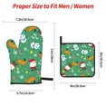 thumbnail image 4 of Christmas Oven Mitts And Pot Holders Sets Baking Sets For Kitchen Bbq Gloves Heat Resistant Cooking Christmas 4 Pcs, 4 of 8