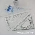 thumbnail image 5 of MLINS 2 Pcs Square Tube Drafting Triangle Board Student 22.90X11.40X0.20CM Transparent, 5 of 8