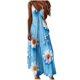 thumbnail image 1 of Vestido largo de playa ajustado con estampado de rayas sin mangas con cuello en V y cintura media a la moda para mujer Pompotops  ghjkhdj7026, 1 of 1