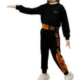 thumbnail image 1 of Minnieouse Viajar Senderismo Camping Niñas Algodón Camisa deportiva Pantalones Conjunto Primavera Otoño Jogging Niños Tops Pantalones Ropa conjuntos de ropa Negro 120cm, 1 of 6